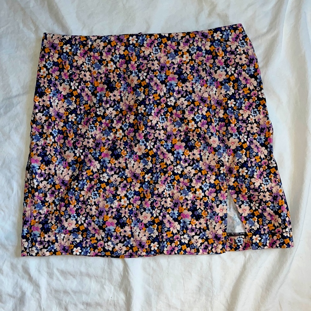 Floral Wild Fable Mini Skirt